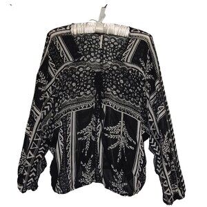 Free People Yo Yo Geo Sheer Blouse